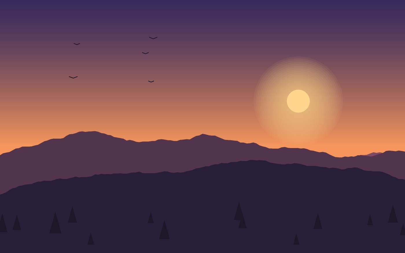 Illustrazione di un paesaggio