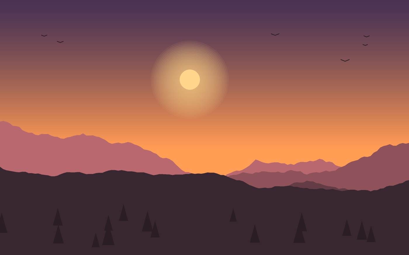 Illustrazione di un paesaggio