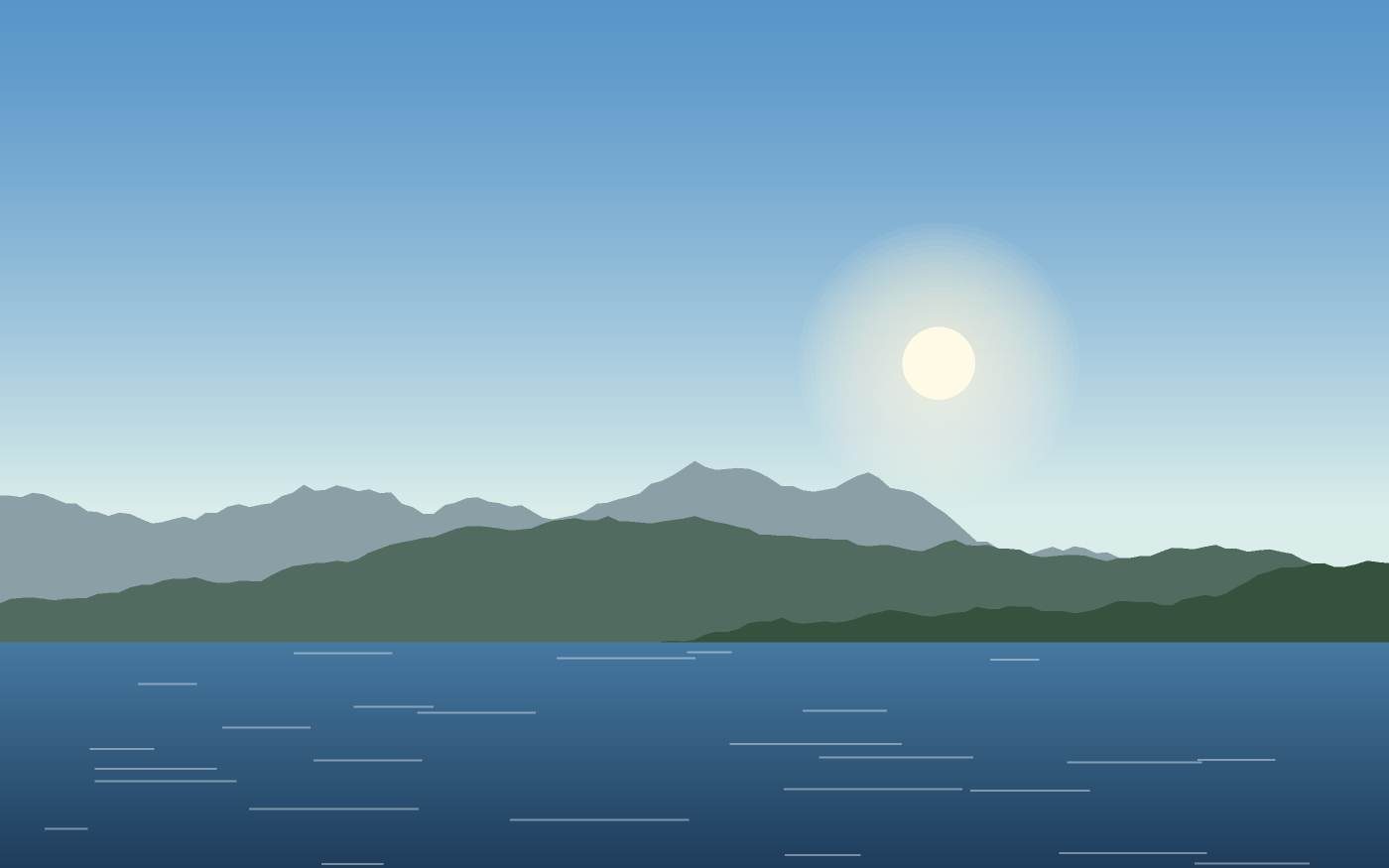 Ilustração de uma paisagem